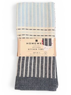 Homewear Set of 3 Artisanal Kitchen Towels NWT